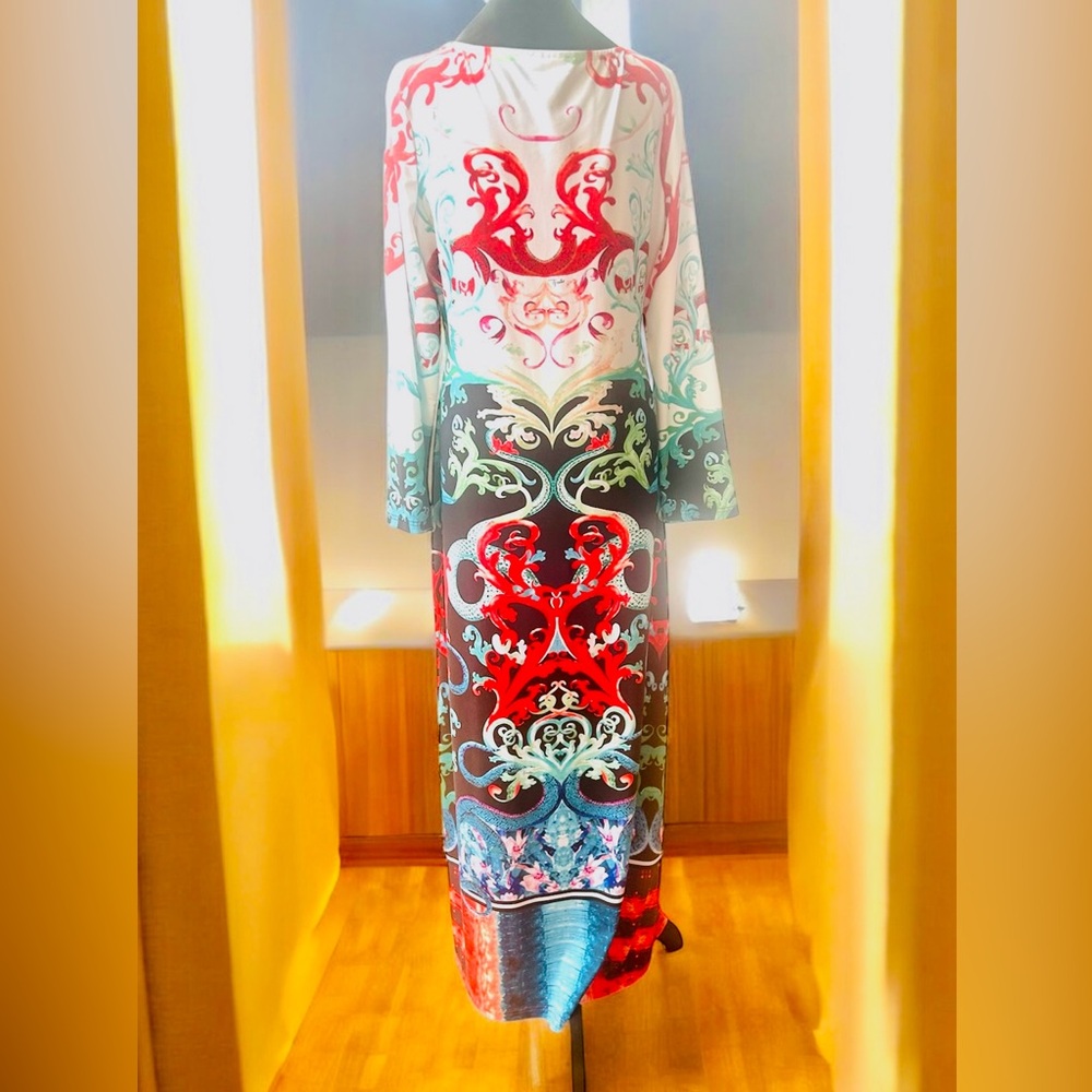 Emilio Pucci Firenze Maxi Vibrant Abstract Prints Dress 10 - Picture 3 of 17